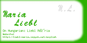 maria liebl business card